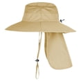 thumbnail image 2 of Sun Hats for Men & Women - UPF 50+ Wide Brim Bucket Hat, Breathable Fishing & Safari Hat with Neck Flap for Summer UV Protection, 2 of 6