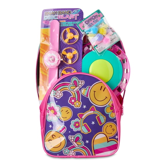 Prefilled Smiley Face Backpack Easter Basket Gift Set, by Wondertreats
