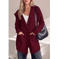 thumbnail image 3 of PRETTYGARDEN Women's Long Cardigans Hooded Chunky Sweaters Cozy Knit Jacket, Button up, Loose Fit, Pockets, Fall Coats, Trendy Casual, Going Out, Holiday Outfits, Winter Clothing, 3 of 10