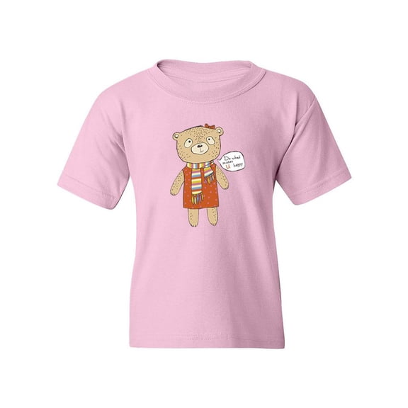 Happy Teddy Bear T-Shirt Juniors -Image by Shutterstock, x-Small