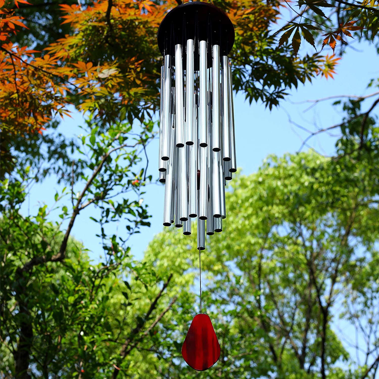Wind Chimes Outdoor Large Deep Tone 31 Inches Memorial Wind Chimes with 27 Tubes 