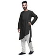thumbnail image 4 of Atasi Designer Solid Long Sleeve Cut KurtaForMen Cotton Round Neck Shirt, 4 of 5
