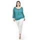 thumbnail image 4 of Blusa con detalle de borlas Roman Fashion /Tallas Extras, 225 (Verde) verde 38, 4 of 5