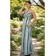 thumbnail image 5 of HAPPY BAY Women's House Daily Routine Evening Wear Vacation Holiday Flowy Dress Pencil Tube Top Maxi Frill Dress Evening Gown One Size Stripe Grey, 5 of 5