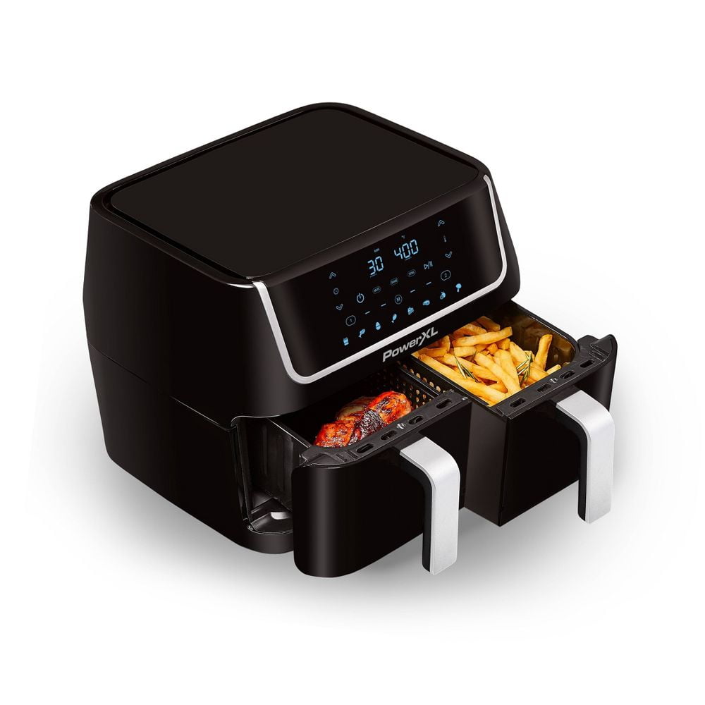 PowerXL 10qt Dual Basket Air Fryer Black