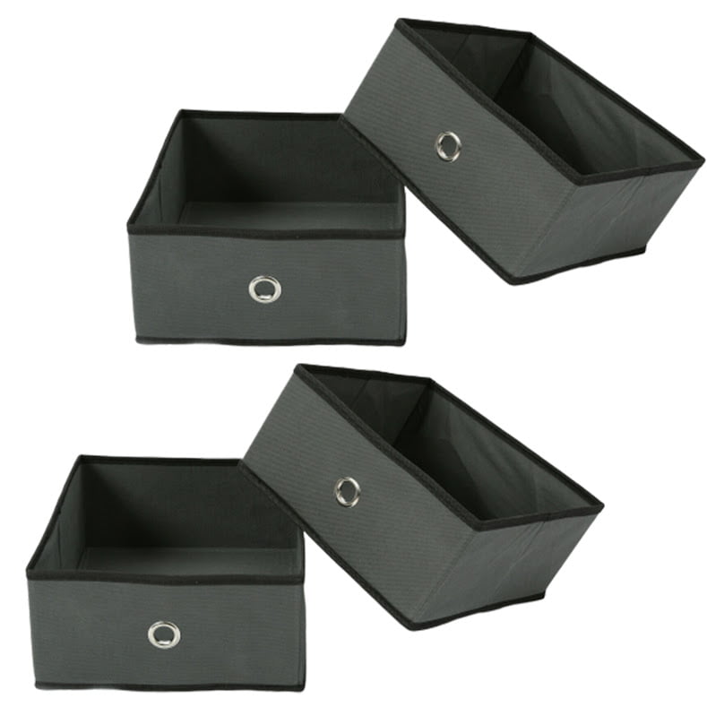 4Pcs Foldable Storage Cube Basket Bins Organizer Closet Container Fabric Drawers 