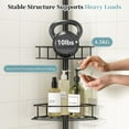 thumbnail image 5 of Corner Shower Caddy Tension Pole - 4 Tier Adjustable (30.7"-118") Bathroom Shower Organizer with Soap Holder, Rustproof Shower Shelves Shower Rack, 5 of 7