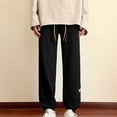 thumbnail image 4 of AherBiu Joggers For Men Drawstring Elastic Waisted Joggers With Zip Pockets Fleece Lined Casual Loose Workout Trousers, 4 of 5