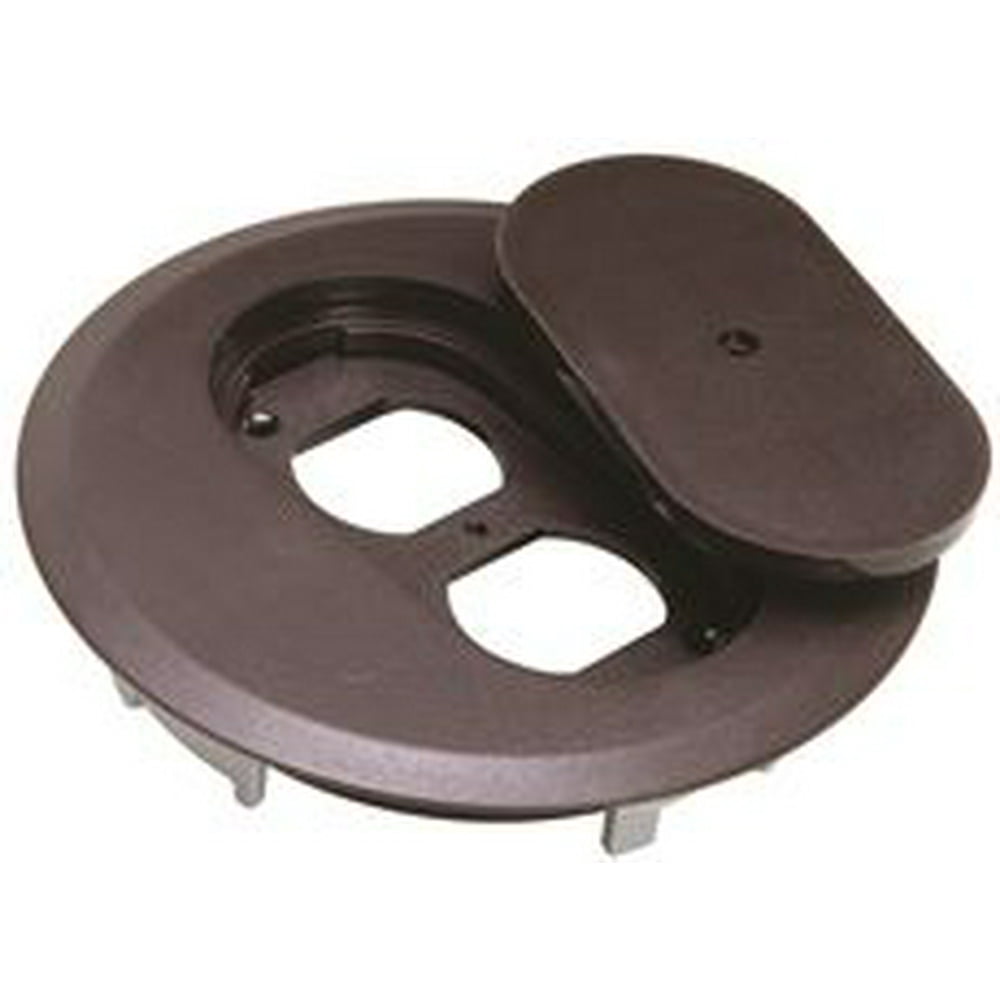 High Impact Thermoplastic Round Duplex Receptacle Floor Box Cover
