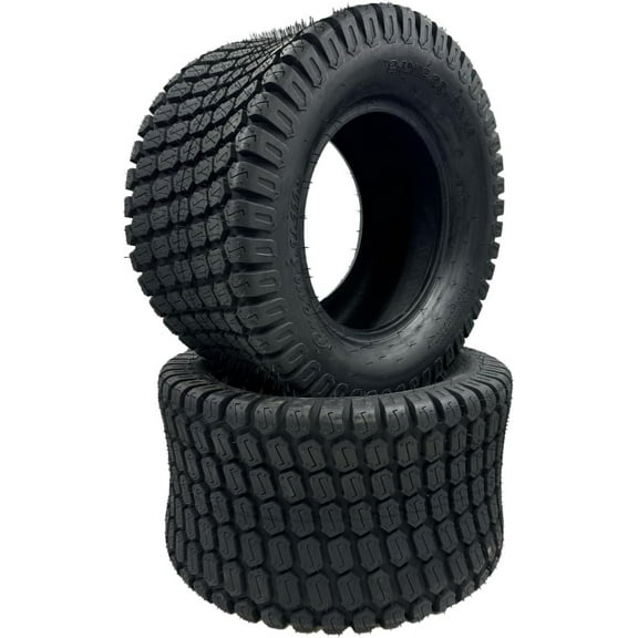 Hoosier Wheel 4 Ply Lawn Mower Tire - Set of 2 Tires (Compatible with JD Mowers and Many More)