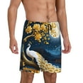 thumbnail image 5 of KLL Moonlit Golden Tree Peacock for Men's 1-Pack Shorts,Sleep Pajama Shorts for Men Soft Pj Shorts Men's Pajama Bottoms Sleepwear -4X-Large, 5 of 7