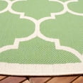 thumbnail image 3 of Safavieh Courtyard Alyssa Geometric Indoor/Outdoor Area Rug, Green/Beige, 7'10" x 7'10" Round, 3 of 10