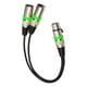 thumbnail image 4 of Cable divisor XLR de 11,81 pulgadas de aleación de zinc, cable de audio de micrófono balanceado para sonido Verde, 4 of 9
