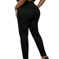 thumbnail image 4 of Hvobtty Women Plus Size Full Length Pants, Women's Fashion Solid Color Large Casual Button Pants, 4 of 4