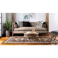 thumbnail image 4 of Unique Loom Taftan Collection Geometric Tribal Area Rug, 5 x 8 Feet, Brown/Tan, 4 of 5