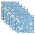 thumbnail image 6 of Qxltty Light Blue Background with White Floral Pattern Napkins 20×20in Perfect for Parties Dinners Weddings Cocktail Housewarming Cloth Napkins Set of 6, 6 of 8