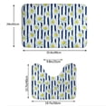thumbnail image 3 of Yiaed Daisy Striped Nautical Print Bathroom Mat Set 2 Pieces Mat Anti-Skid Pad Ultra Soft and Absorbent Bathroom Bath Mat Contour Bath Rugs for Toilet Base, 3 of 6