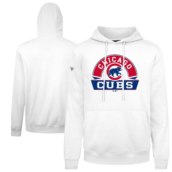 Men's Levelwear White Chicago Cubs Podium Banner Arch Hoodie