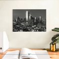 thumbnail image 3 of Elephant Stock Monochrome Dallas Texas Wall Art - Horizontal Canvas Wall Art - Living Room Wall Decor - City Canvas - Gray And Black Decor - 12" x 8", 3 of 8