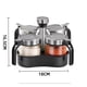 thumbnail image 3 of Fiudx Ofertas relámpago Tarro de condimento de vidrio de borosilicato alto Tarro doméstico que se puede girar Tarro de condimento completo, 3 of 5