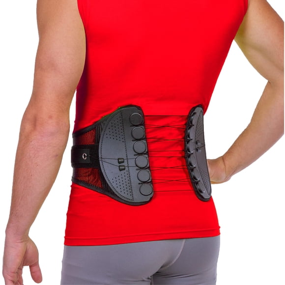 Faja lumbar deportiva BraceAbility Spine: corsé deportivo para hombres y mujeres ideal para hacer ejercicio, correr, jugar al golf, conducir, pescar, enfermería activa y trabajo policial (talla grande