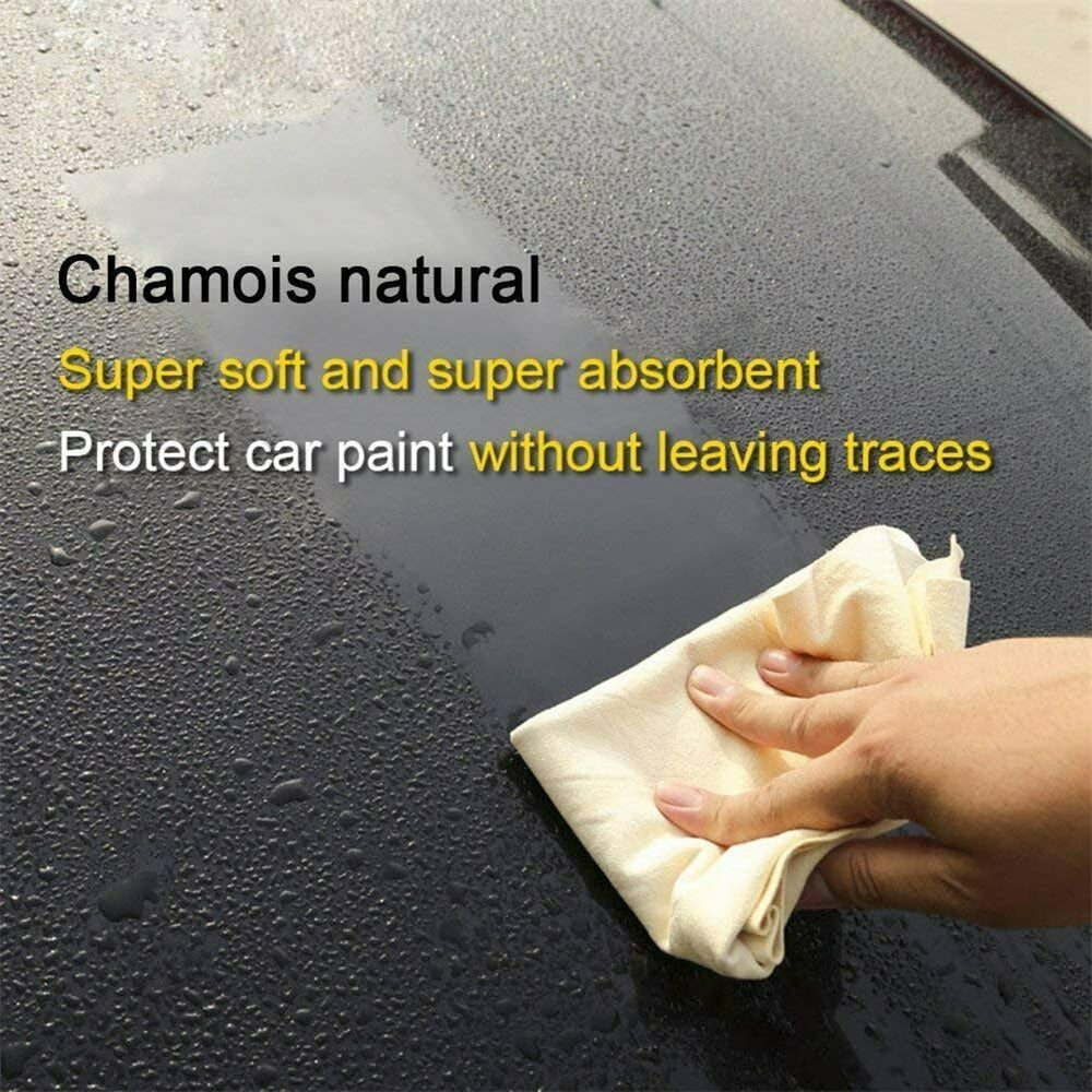 Large Natural Chamois Leather Car Cleaning Cloth Absorbent Drying Towel NE W 