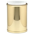 thumbnail image 2 of Kraftware Mylar Collection Oval Wastebasket with Plastic Liner, Adds Luxurious Style to the Home or Office, Bathroom or Bedroom, 14" Height, Made in USA, 2 of 2