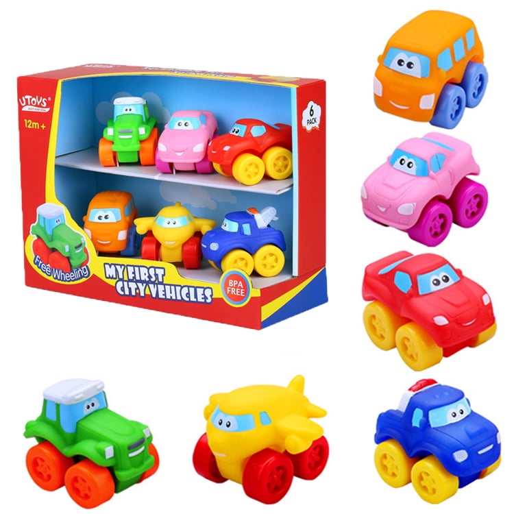 Baby Toys for 3 4 5 6 7 Year Old Boys, 6Pcs Friction Power Kids Toys