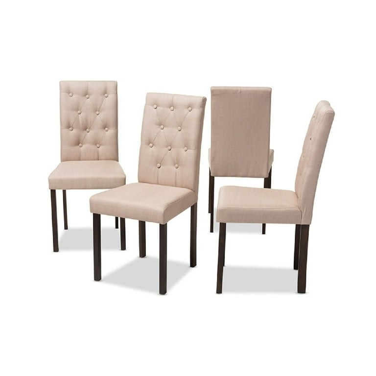 Baxton Studio Gardner Modern and Contemporary Dark Brown Finished Grey Fabric Upholstered Dining Chair - Set of 4 Baxton Studio Gardner Modern and Contemporary Dark Brown Finished Grey Fabric Upholstered Dining Chair - Set of 4