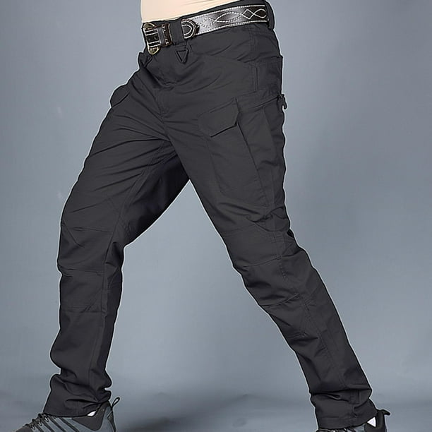 Pantalones de carga informales para hombre, ajuste , militar, pantalones informales cómodos, para actividades al aire libre, Black_S Macarena Pantalones tipo cargo