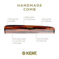 thumbnail image 4 of Desenredante de dientes finos y anchos Comb Kent 9T Tortoise, 4 of 9