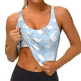thumbnail image 3 of Balery Cute Goose On A Blue Sky Sujetadores deportivos con espalda cruzada para mujer, acolchados, sin costuras, de alto impacto, ideales para yoga, gimnasio, entrenamiento y fitness.-Medium, 3 of 8