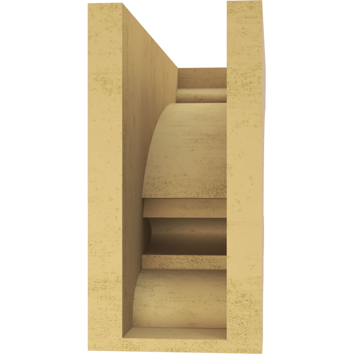 5"W x 15"D x 10"H Classic Diane Rough Cedar Woodgrain TimberThane Corbel, Primed Tan