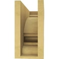 thumbnail image 4 of 5"W x 15"D x 10"H Classic Diane Rough Cedar Woodgrain TimberThane Corbel, Primed Tan, 4 of 6