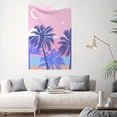 thumbnail image 3 of ZNDUO Cartoon Beach Tree Pink Pattern Tapestry, Wall Tapestries for Bedroom, 60 x 40 inch, 3 of 8