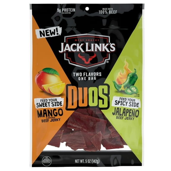 Jack Link's Duos Mango Flavor and Jalapeño Beef Jerky, 5 Ounce