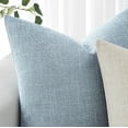 thumbnail image 7 of Pack of 2 Decorative Linen Burlap Coastal Pillow Covers Farmhouse Boho Accent Pillowcases for Sofa Car Couch Bedroom Living Room Decor 22x22 Inch Light Blue, 7 of 7