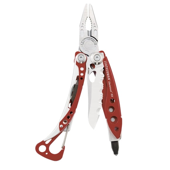 LEATHERMAN, Skeletool RX Multitool with Serrated Knife and Glass Breaker, Red