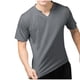 thumbnail image 5 of pstuiky camisetas de hombre, Camiseta deportiva y de fitness para hombre, informal, moderna, de color liso, con cuello redondo y manga corta. camisetas de hombre xl, 5 of 8