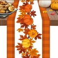 thumbnail image 1 of Decoraciones de otoño para el hogar, camino de mesa con hojas de arce otoñal, decoración de cocina para el hogar con hojas amarillas y acuarela de Acción de Gracias, 13 x 72 pulgadas, 1 of 5