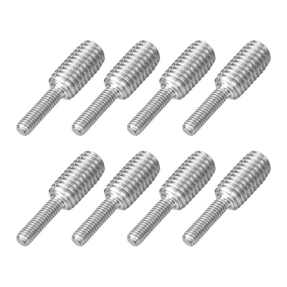 Uxcell 8Pack M4x15mm to M8x15mm Double End Threaded Stud 304 Stainless Steel Screw Bolts