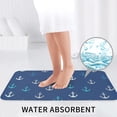 thumbnail image 6 of Bathroom Rugs Sets 3 Piece - ship anchor navyblue cool Absorbent Non Slip Bath Mats, U-Shape Toilet Lid Cover, Contour Mat, Soft Washable Shower Mats Bath Rug Mat for Bathroom Tub Toilet, 6 of 7