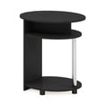 thumbnail image 5 of Furinno Jaya Round Side Table with Bottom Shelf, Black End Table, Night Stand, Bedside Table for Living Room, Bedroom, Home Office,Dark Americano, 5 of 5