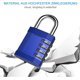 thumbnail image 3 of Combination lock 4 digits, locker lock for gym locker (blue), school locker, cupboard, lock with number code. Weatherproof for door, shed, fence, padl, 3 of 4
