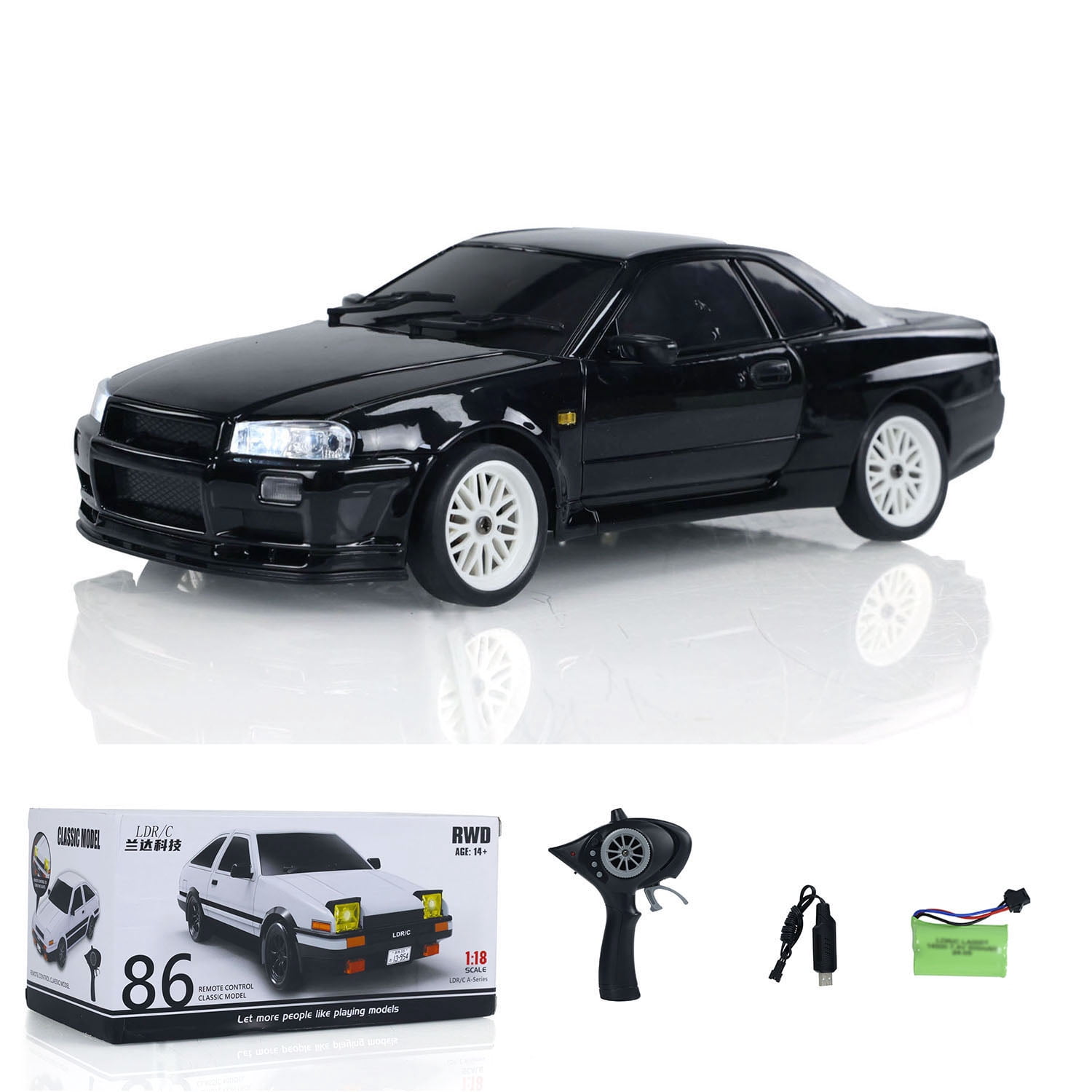 LDRC A99 1/18 RWD RC Car Drift Car Remote Control Racing Vehicles Model Lights