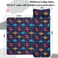 thumbnail image 5 of DarkBlue Dinosaurs Pattern Teens Toddler Nap Mat with Pillow, Sleeping Mat Bag for Preschool Daycare 59"x22", 5 of 6