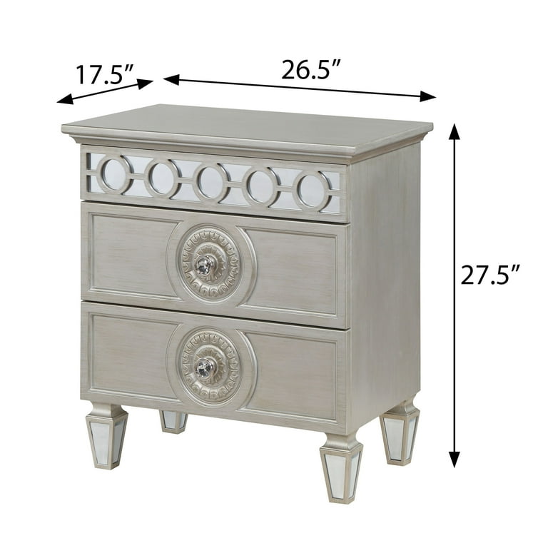 【一部予約！】 2-Drawer Silver GeeHome Nightstand Walmart.com - ドラゴンボールカード
