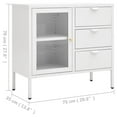 thumbnail image 2 of vidaXL Sideboard Side Table for Living Room Bedroom Steel and Tempered Glass, 2 of 7
