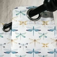 thumbnail image 3 of Ambesonne Dragonfly Grommet Curtain, Regular Lines Insects, 50" x 84", Orange Blue, 3 of 6