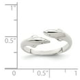 thumbnail image 2 of White Sterling Silver Ring Band Toe Polished Dolphin, Size 8, 2 of 2